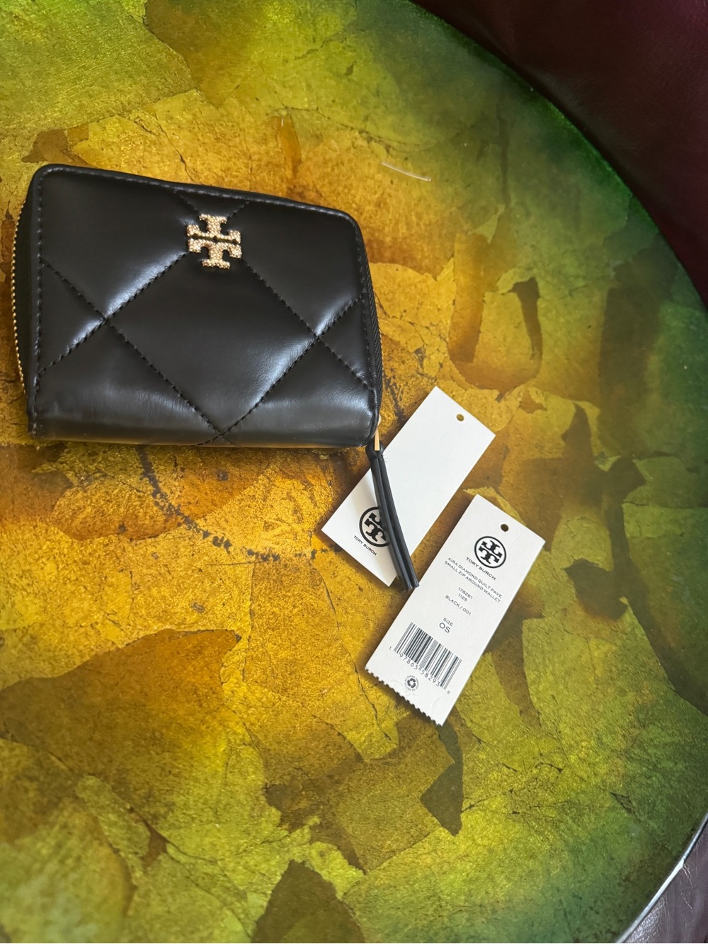 Kira Diamond quilt pave Logo Bi - fold wallet - Picture 5 of 5